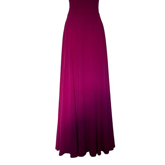 Lulus Strappy to be Here Maxi Dress Sz Small Fuchsia Corsette Apron Neck Prom - Picture 15 of 16